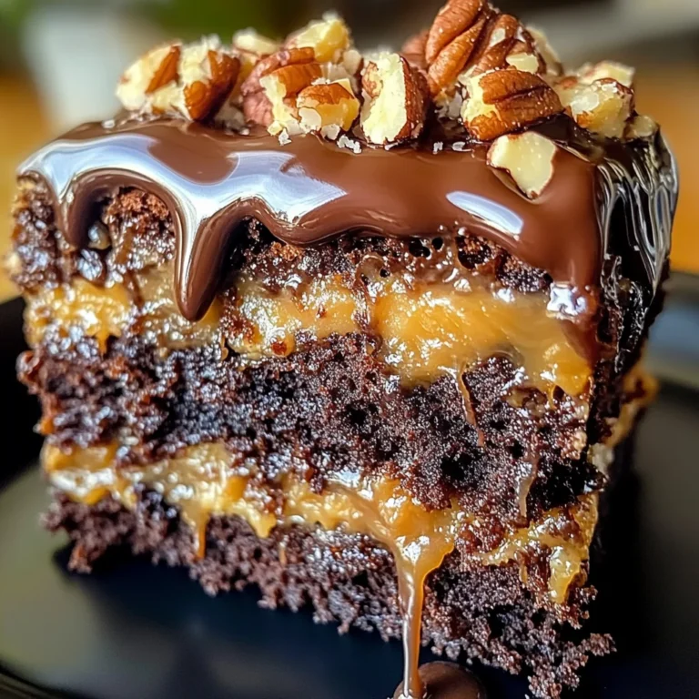 German Chocolate Poke Cake