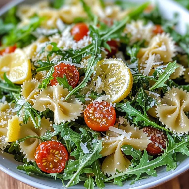Lemon Arugula Pasta Salad