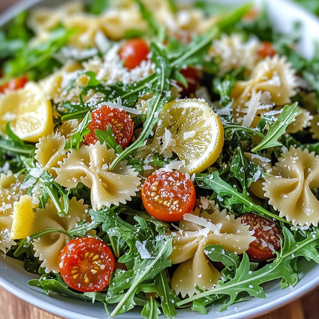 Lemon Arugula Pasta Salad