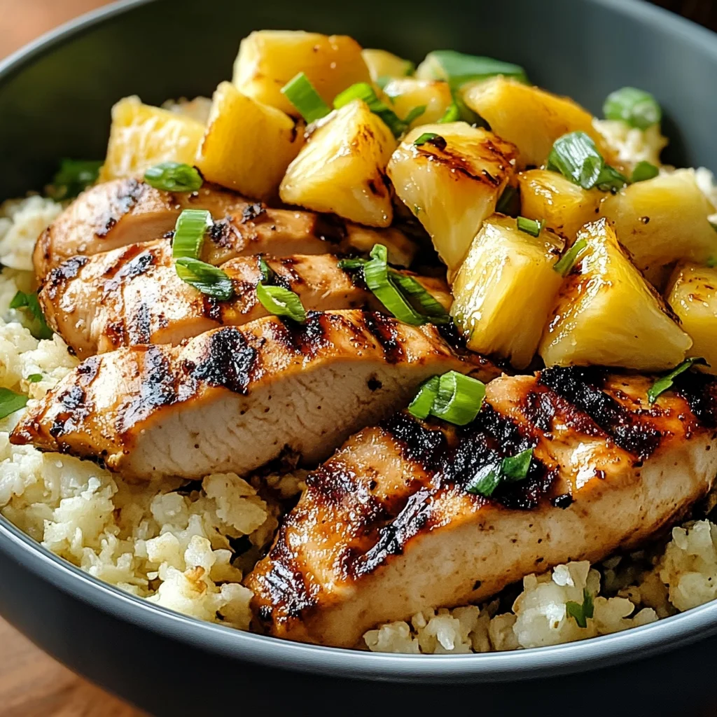 Pineapple Chicken Cauliflower Rice Bowls