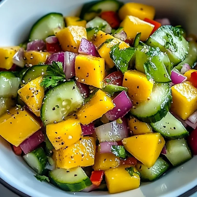 Refreshing Mango Cucumber Salad