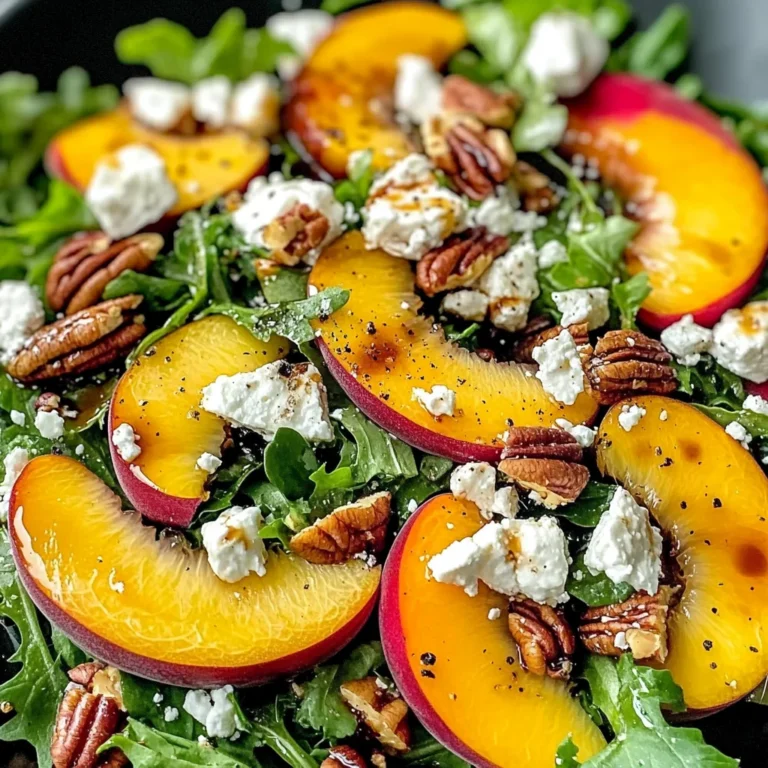 Simple Peach Feta Salad