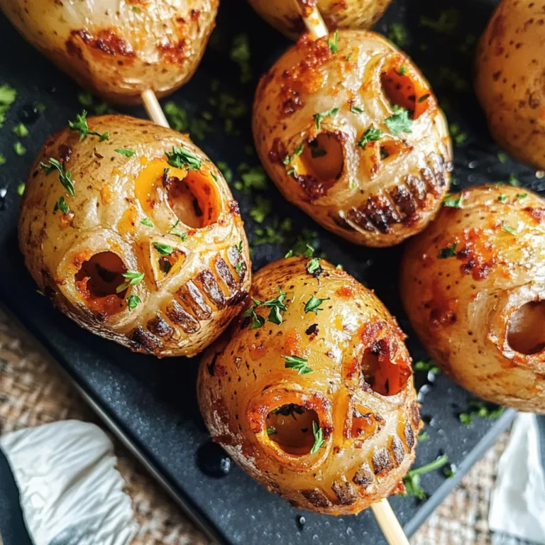 Spooky Halloween Skull Potatoes