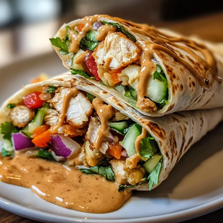 Thai Peanut Chicken Wraps