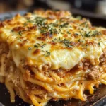 Baked Cream Cheese Spaghetti Casserole