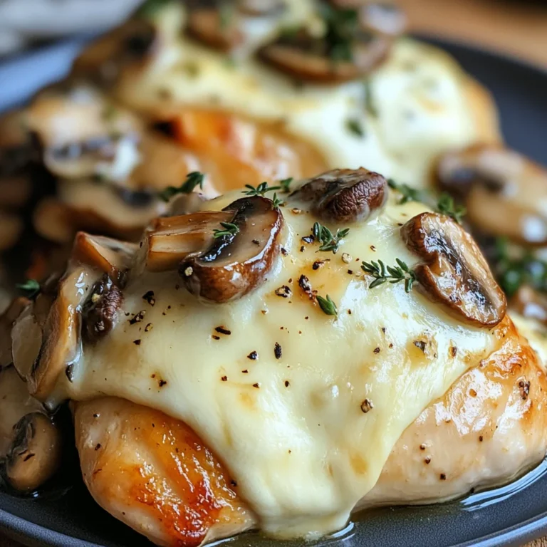 Cheesy Garlic Butter Mushroom Stuffed Chicken Recipe