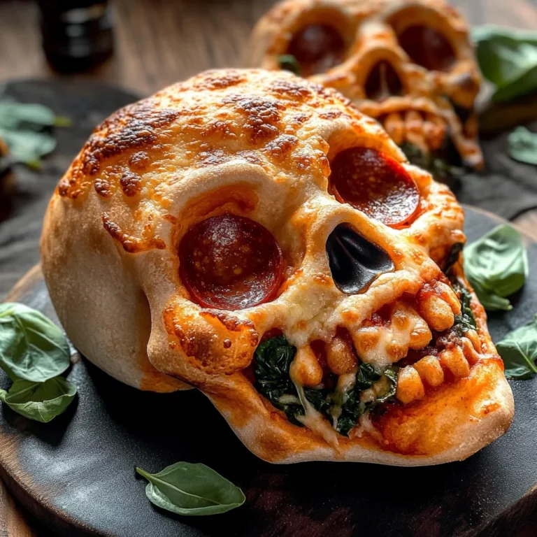 Cheesy Halloween Pizza Skulls