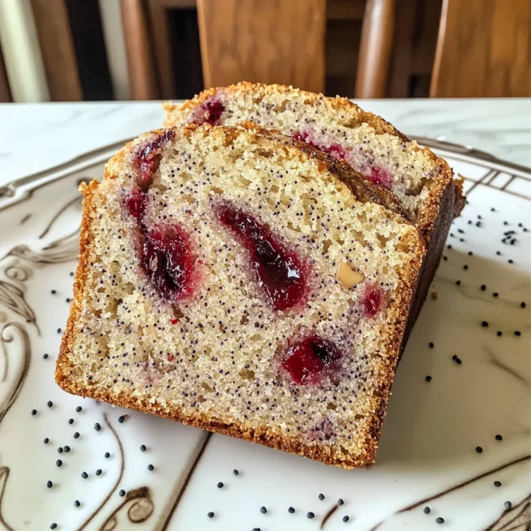 Cherry Almond Poppyseed Quick Bread