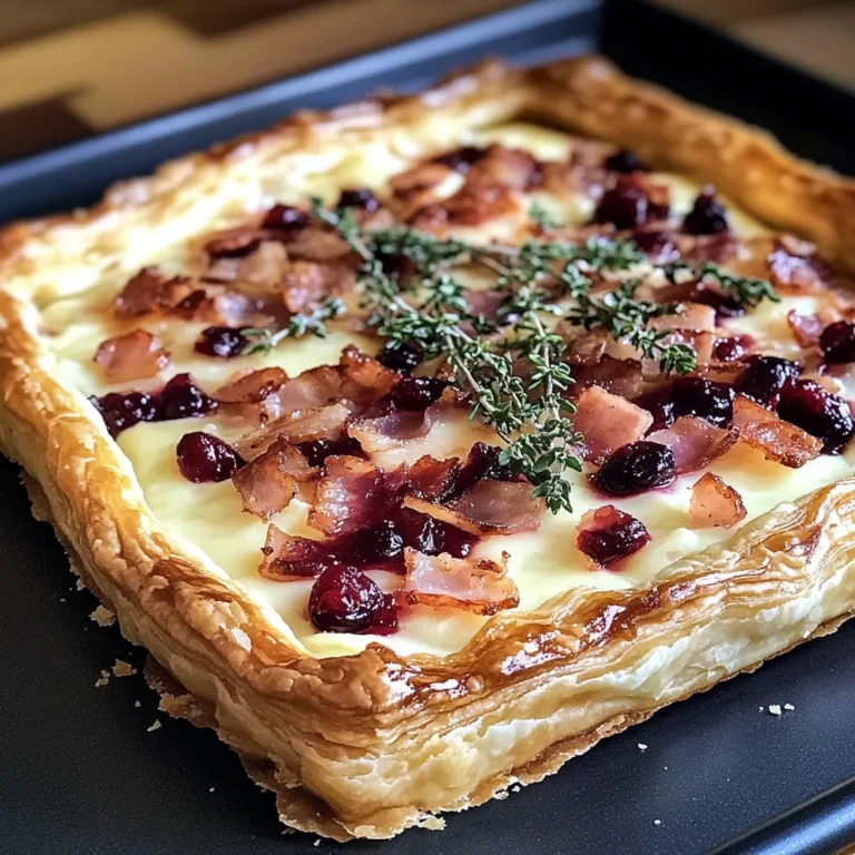 Cranberry Brie Tart with Pancetta & Thyme