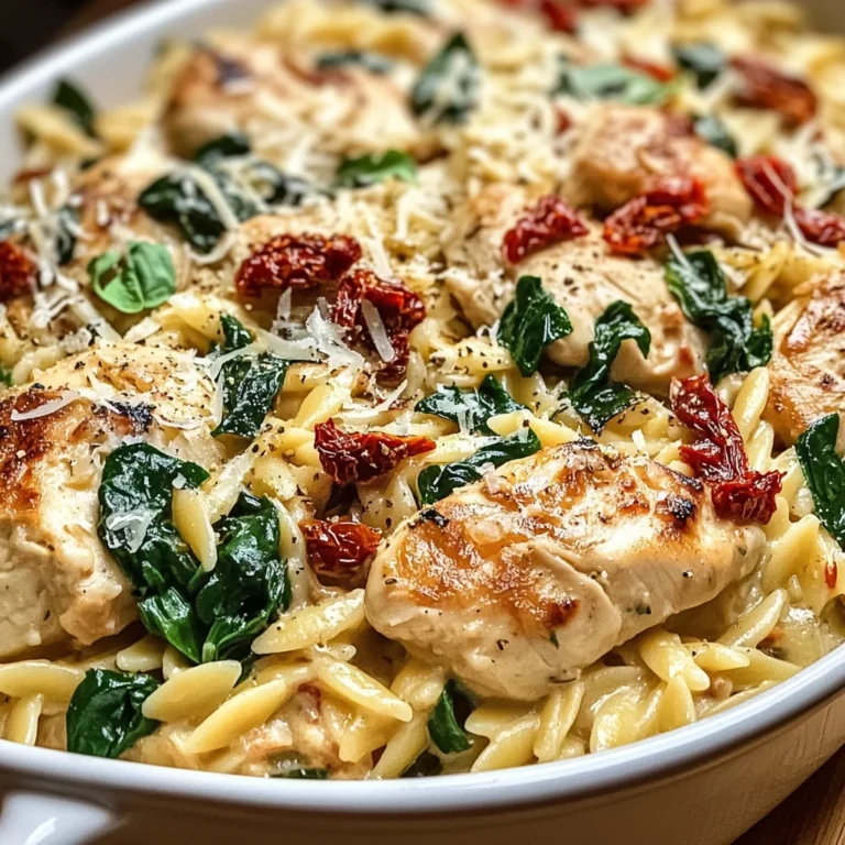 Creamy Tuscan Chicken Orzo