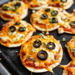Easy Mini Halloween Pizzas