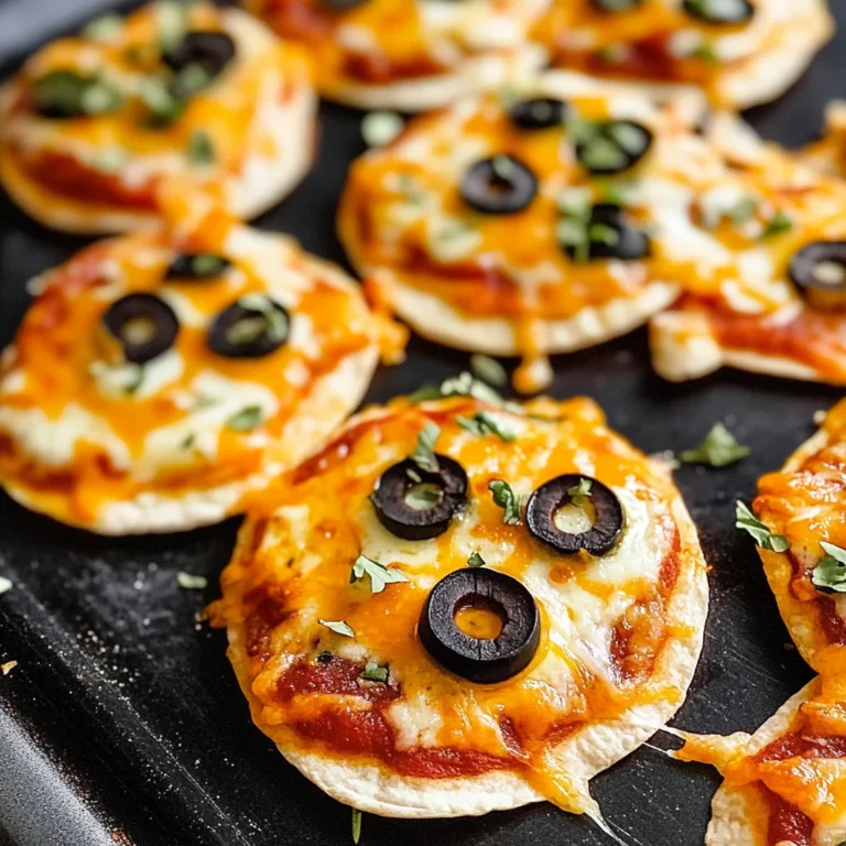 Easy Mini Halloween Pizzas