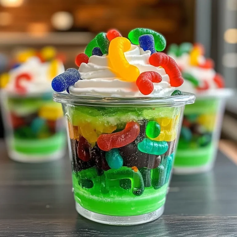 Gummy Worm Jello Cups Recipe