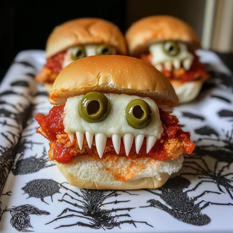 Halloween Chicken Parm Sliders