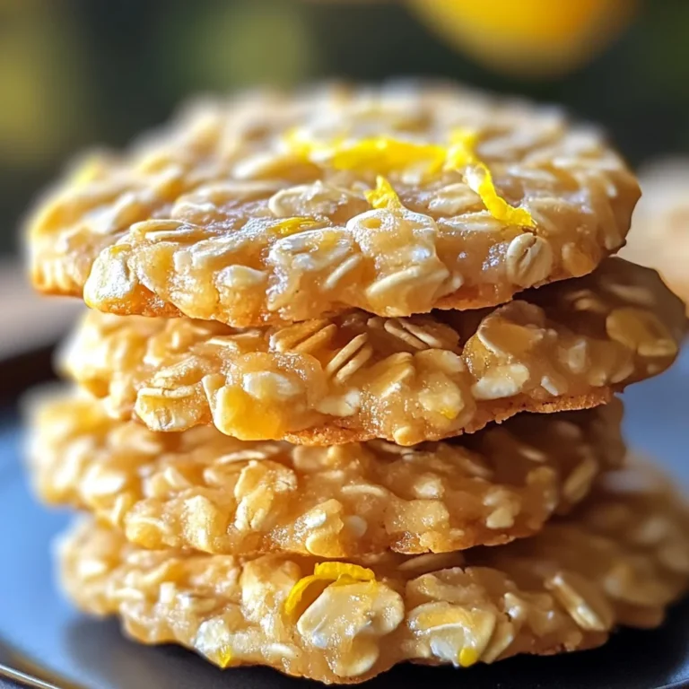 Lemon Oatmeal No-Bake Cookies
