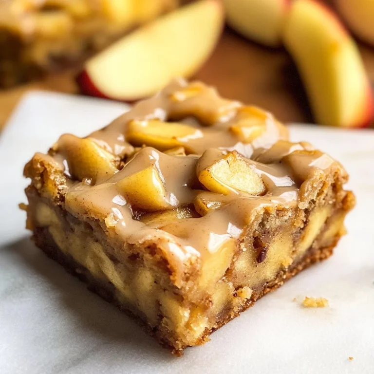 Maple Glazed Apple Blondies