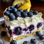 No-Bake Lemon dazzling Blueberry cream Cake