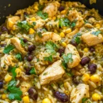 Salsa Verde Chicken & Rice Skillet