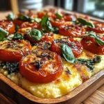 Savory Herbed Polenta & Roasted Tomato Bake