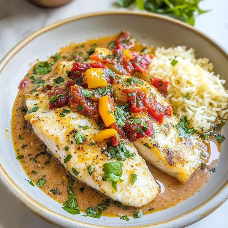 Tilapia in Roasted Pepper Sauce