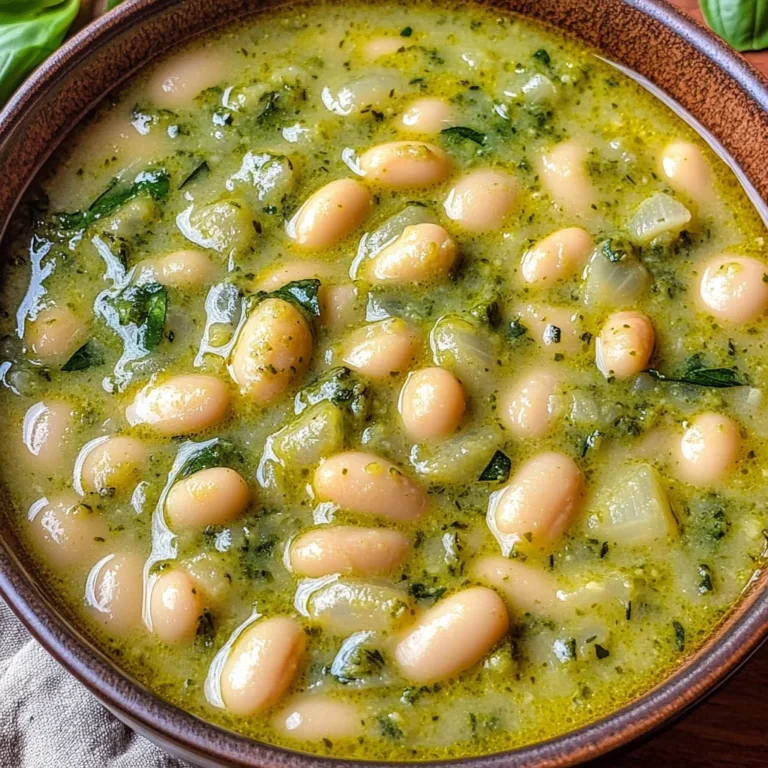 White Bean Pesto Soup