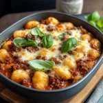 Cheesy Bolognese Gnocchi Bake