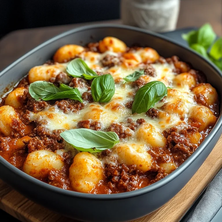 Cheesy Bolognese Gnocchi Bake